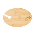Wine & Dine Recessed Bamboo Tray With Wine Glass Holder