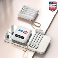 5000mAh Power Bank with Built-In Cables