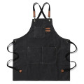 Canvas Work Apron with Adjustable Cross-Back Straps