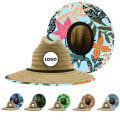 Lifeguard Straw Hat with Full Color Imprint