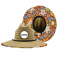 Lifeguard Straw Hat with Full Color Imprint
