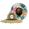 Lifeguard Straw Hat with Full Color Imprint