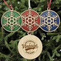 Snowflake Layered Wood Ornament