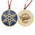Snowflake Layered Wood Ornament