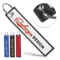 Custom Double Sides Embroidered Keychain Flight Key Tag