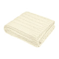 Cable Knit rPET Chenille Blanket