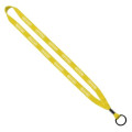 1/2" Polyester Lanyard w/ Metal Crimp & Split-Ring