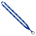 1/2" Polyester Lanyard w/ Metal Crimp & Split-Ring