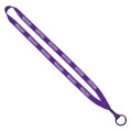 1/2" Polyester Lanyard w/ Metal Crimp & Split-Ring