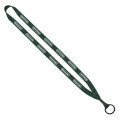 1/2" Polyester Lanyard w/ Metal Crimp & Split-Ring