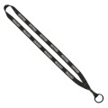 1/2" Polyester Lanyard w/ Metal Crimp & Split-Ring
