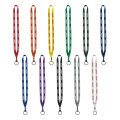 1/2" Polyester Lanyard w/ Metal Crimp & Split-Ring