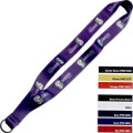 1" Dye-Sublimated Sewn Lanyard with Black Split Ring