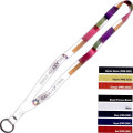 1" Dye-Sublimated Sewn Lanyard with Black Split Ring