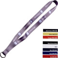 1" Dye-Sublimated Sewn Lanyard with Black Split Ring