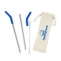 Reusable Stainless Steel Two Straw Set