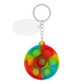 Push Pop Bubble Round Fidget Sensory Keychain