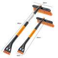 Extendable Snow Brush with 360 degrees Ice Scraper Handle