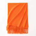 Faux Cashmere Chunky Knit Scarf for Women Winter Warm