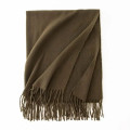 Faux Cashmere Chunky Knit Scarf for Women Winter Warm