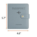 RFID PU Leather Travel Passport Cover with Ticket Holder