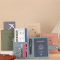 RFID PU Leather Travel Passport Cover with Ticket Holder