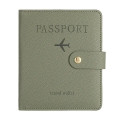 RFID PU Leather Travel Passport Cover with Ticket Holder