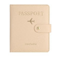 RFID PU Leather Travel Passport Cover with Ticket Holder