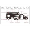 GearCard 21-in-1 Truck-Shaped Multi-Tool Steel Wallet Card
