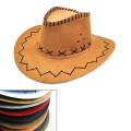 Faux Leather Cowboy Hat