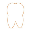 4" Tooth Shaped Logo Sugar Cookie