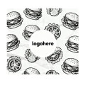 MOQ 500 Custom Printed Grease Resistant Burger Wrap Paper