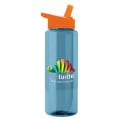 Garyline® Slim Fit RPET Bottle with Flip-Straw Lid - 32 oz.