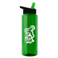 Garyline® Slim Fit RPET Bottle with Flip-Straw Lid - 32 oz.
