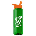 Garyline® Slim Fit RPET Bottle with Flip-Straw Lid - 32 oz.