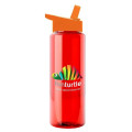 Garyline® Slim Fit RPET Bottle with Flip-Straw Lid - 32 oz.