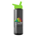 Garyline® Slim Fit RPET Bottle with Flip-Straw Lid - 32 oz.