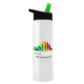 Garyline® Slim Fit RPET Bottle with Flip-Straw Lid - 32 oz.