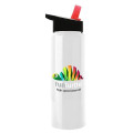 Garyline® Slim Fit RPET Bottle with Flip-Straw Lid - 32 oz.