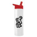 Garyline® Slim Fit RPET Bottle with Flip-Straw Lid - 32 oz.