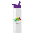 Garyline® Slim Fit RPET Bottle with Flip-Straw Lid - 32 oz.