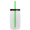 Garyline® Tritan® Mason Jar with Lid and Straw - 27 oz.