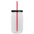 Garyline® Tritan® Mason Jar with Lid and Straw - 27 oz.