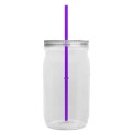 Garyline® Tritan® Mason Jar with Lid and Straw - 27 oz.