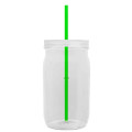Garyline® Tritan® Mason Jar with Lid and Straw - 27 oz.