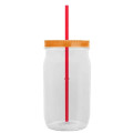Garyline® Tritan® Mason Jar with Lid and Straw - 27 oz.