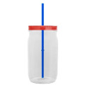 Garyline® Tritan® Mason Jar with Lid and Straw - 27 oz.