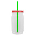Garyline® Tritan® Mason Jar with Lid and Straw - 27 oz.