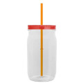 Garyline® Tritan® Mason Jar with Lid and Straw - 27 oz.