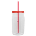 Garyline® Tritan® Mason Jar with Lid and Straw - 27 oz.